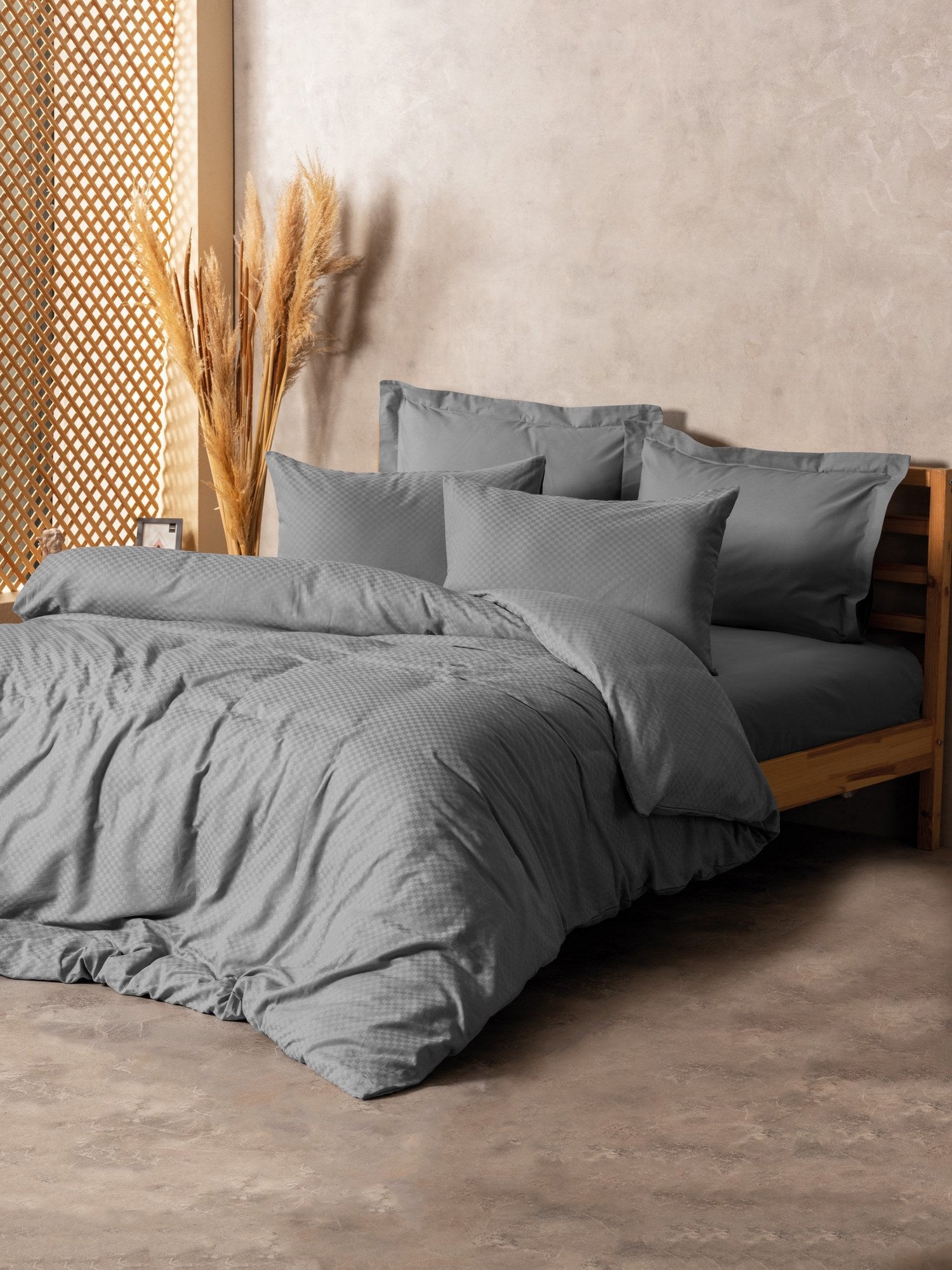 Ensemble de literie Gris – 100% coton Ranforce