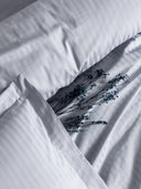 Premium Satin Bedding Set Stripe Gray
