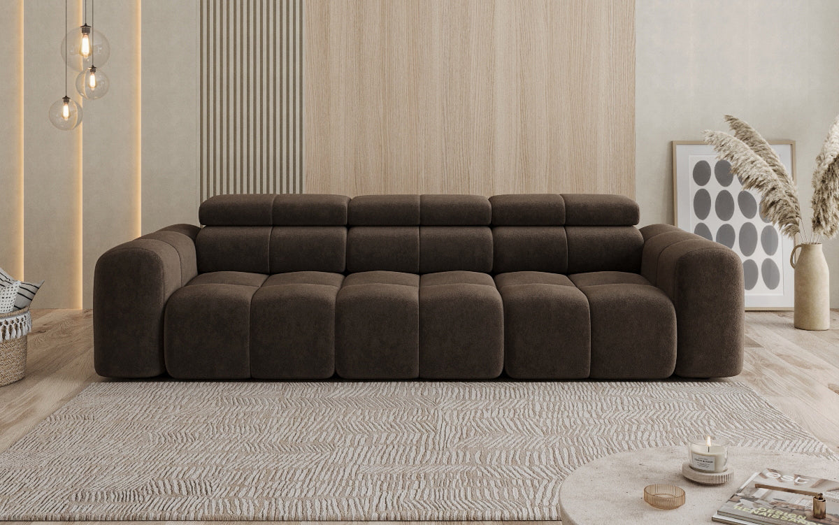 Designer 3-Seater Sofa Mia in Chenille