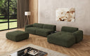Designer-Ecksofa Calm mat Bäihocker a Bäidësch a Bouclé