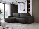 Designer corner sofa Carl Corduroy with sleeping and fold-out function