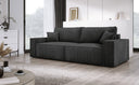 Designer Sofa Velanova 3 Sëtzer Cord mat Schlof- a Klappfunktioun