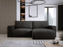 Designer corner sofa Carl Corduroy with sleeping and fold-out function
