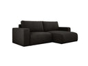 Designer corner sofa Carl Corduroy with sleeping and fold-out function