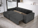 Designer Sofa Velanova 3 Sëtzer Cord mat Schlof- a Klappfunktioun