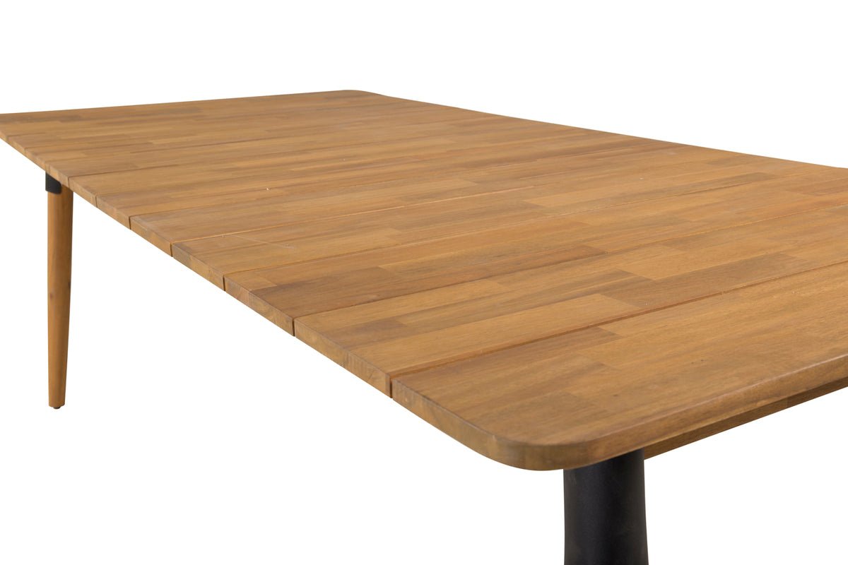Table de jardin Ziwa - une table à manger rectangulaire en bois d'acacia