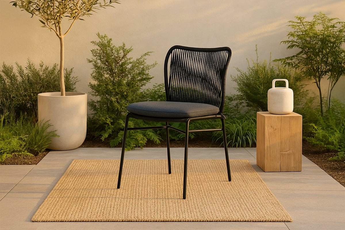 Set of 4 - Garden Chair Elias made of Metal/Polyester