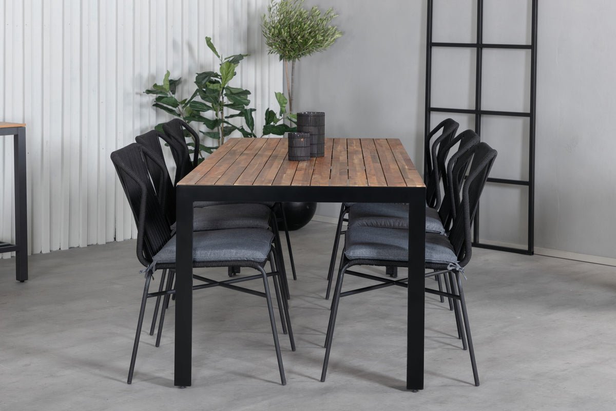 Set of 4 - Garden Chair Elias made of Metal/Polyester