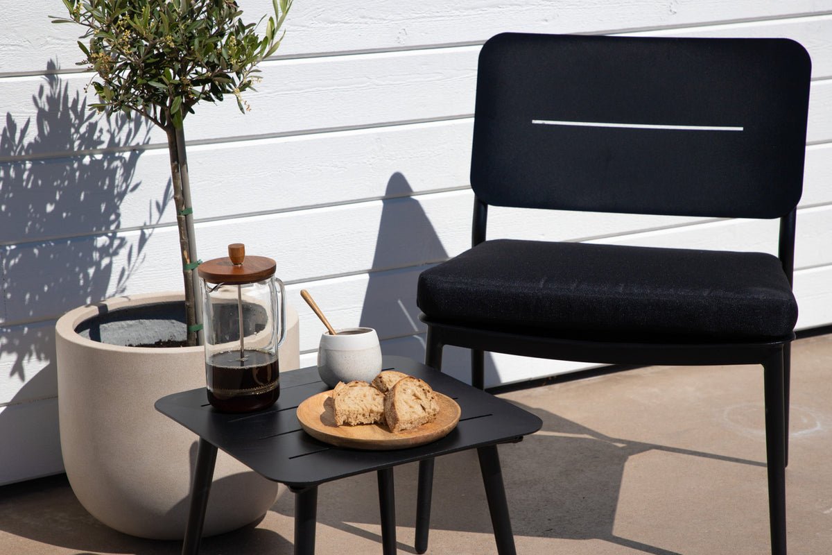 Lot de 2 - Chaise de jardin Laura en acier avec coussin inclus