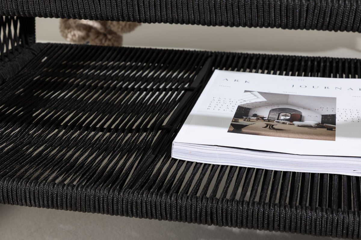 Ensemble lounge de jardin Kim - avec dossier en corde polyester