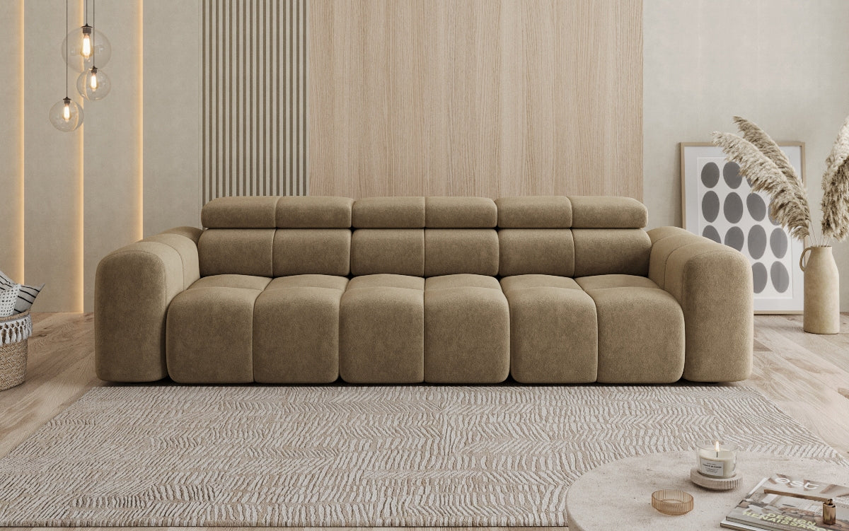 Designer 3-Seater Sofa Mia in Chenille