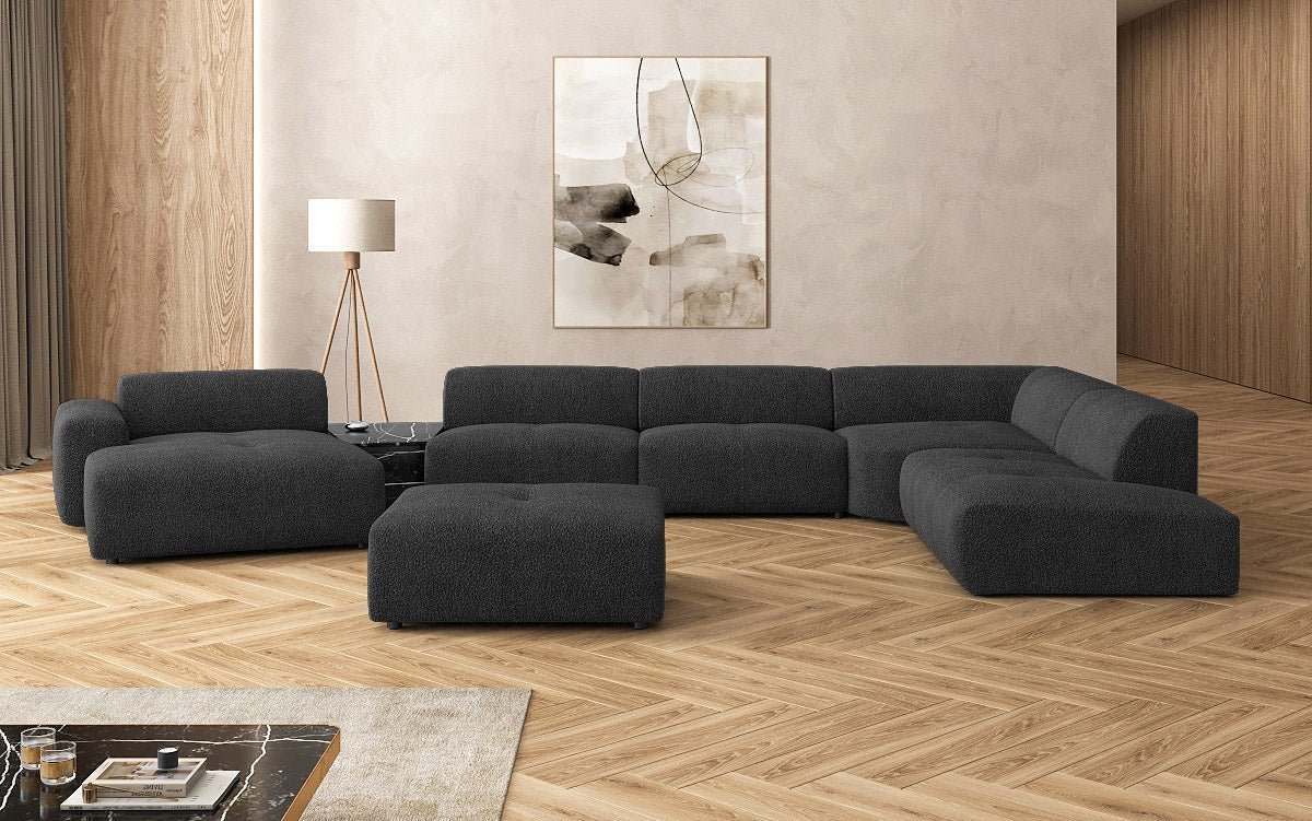 Designer Wunnlandschaft Calm mat Beistellhocker a Bouclé