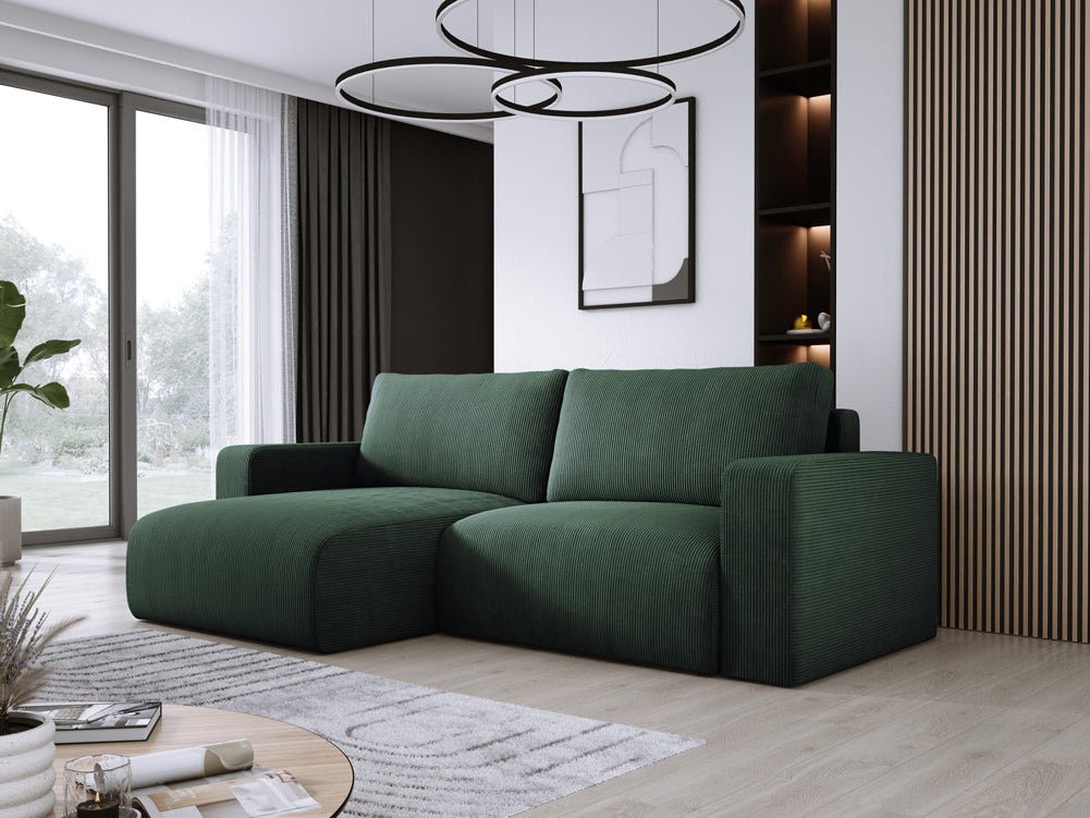 Designer Sofa Carl Cord mat Schlof- a Klapfunktioun