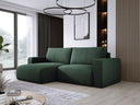 Designer corner sofa Carl Corduroy with sleeping and fold-out function
