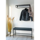 Quarto bench with metal frame and upholstery