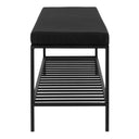Quarto bench with metal frame and upholstery