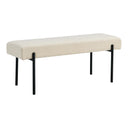 Lenny Bouclé Bench with Metal Legs