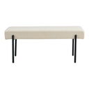 Lenny Bouclé Bench with Metal Legs