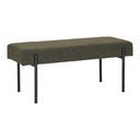 Lenny Bouclé Bench with Metal Legs