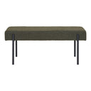 Lenny Bouclé Bench with Metal Legs