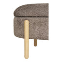 Bianca Bouclé Brown Side Stool with Storage
