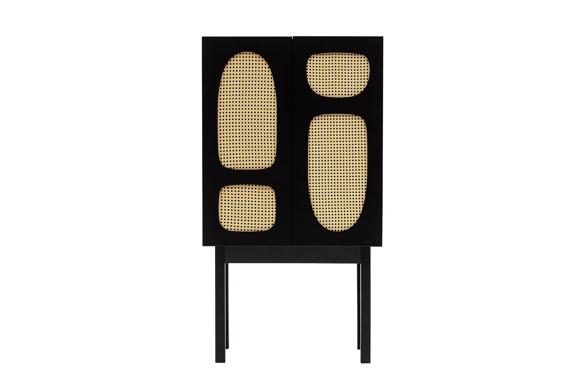 Commode design Jorvella - en bois revêtu noir