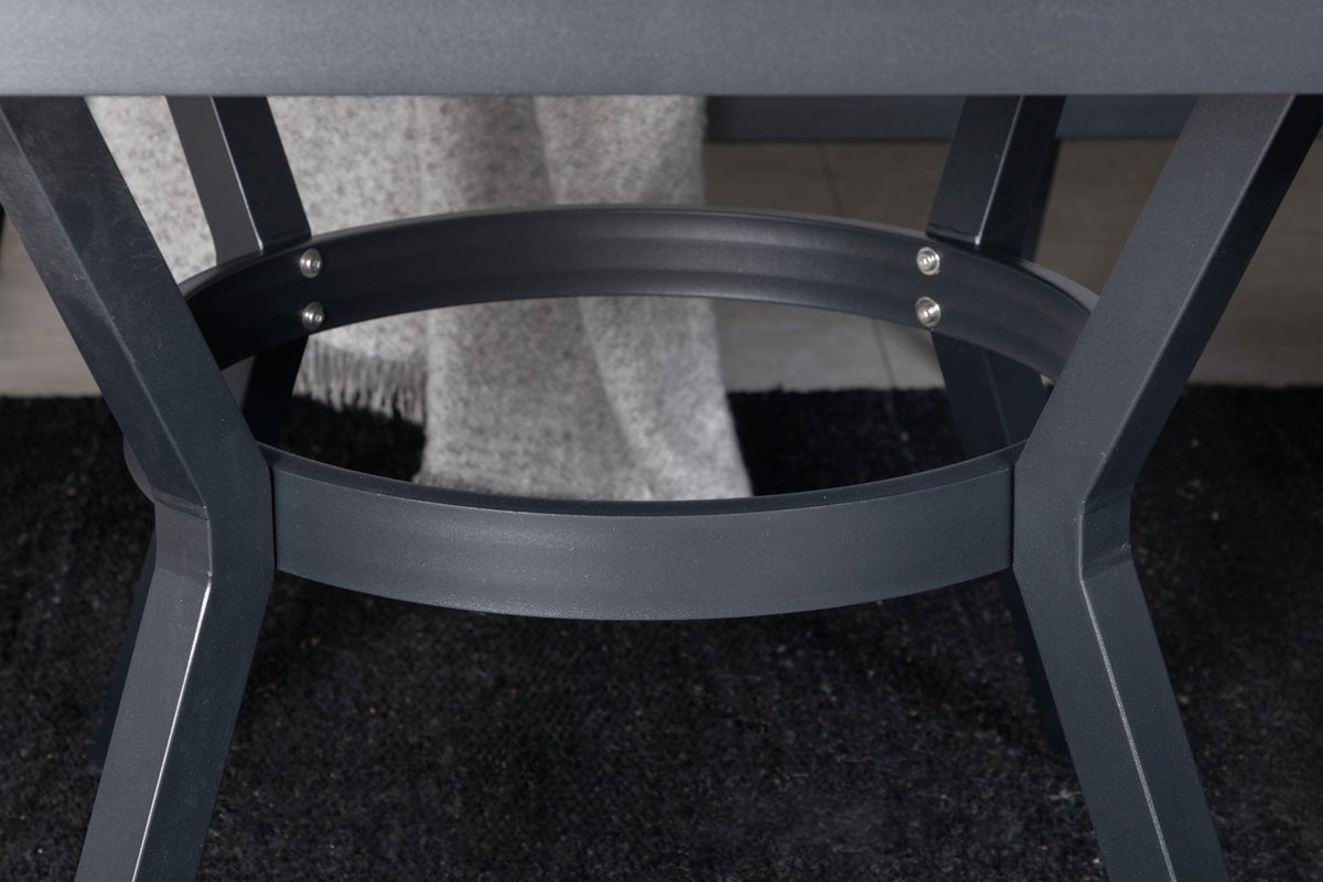 Ensemble lounge de jardin Lindsay - Disponible en Noir/Gris ou Blanc/Gris