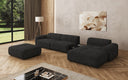 Designer-Ecksofa Calm mat Bäihocker a Bäidësch a Bouclé