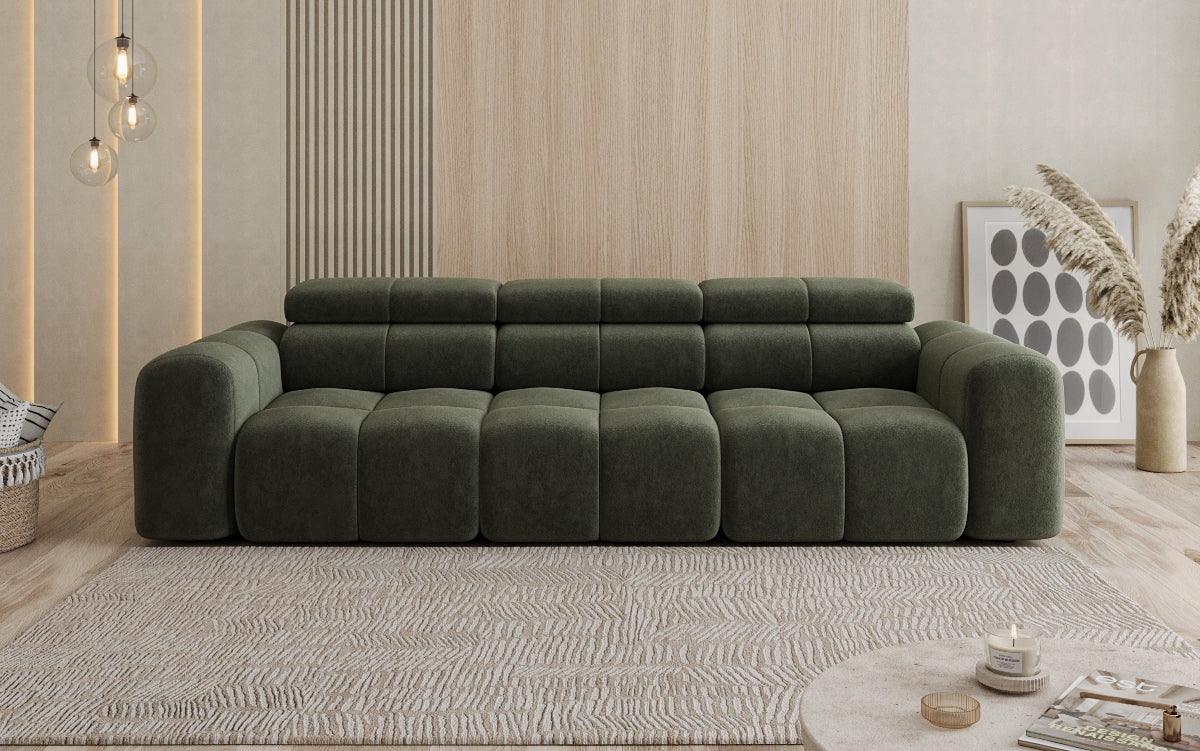 Designer 3-Seater Sofa Mia in Chenille