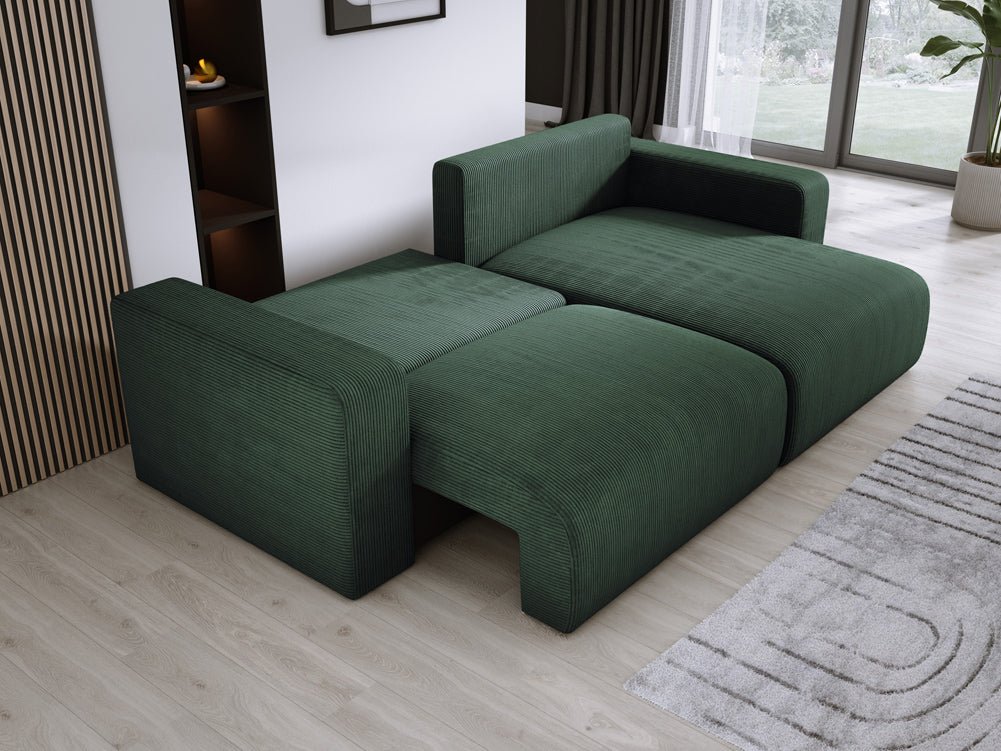 Designer Sofa Carl Cord mat Schlof- a Klapfunktioun