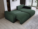 Designer corner sofa Carl Corduroy with sleeping and fold-out function