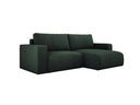 Designer corner sofa Carl Corduroy with sleeping and fold-out function