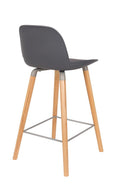 Tabourets de bar Albert Kuip, lot de 2 – en plastique polypropylène Gris