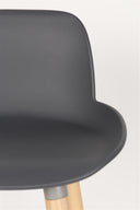 Tabourets de bar Albert Kuip, lot de 2 – en plastique polypropylène Gris