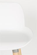 Tabouret de bar Albert Kuip lot de 2 – en plastique polypropylène Blanc