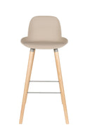 Tabourets de bar Albert Kuip, lot de 2 – en plastique polypropylène Taupe