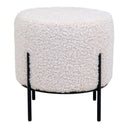 Hanna Side Stool in Bouclé Teddy Fabric