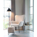 Hanna Side Stool in Bouclé Teddy Fabric