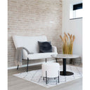 Hanna Side Stool in Bouclé Teddy Fabric