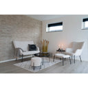Hanna Side Stool in Bouclé Teddy Fabric