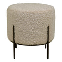 Hanna Side Stool in Bouclé Teddy Fabric