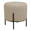 Hanna Side Stool in Bouclé Teddy Fabric