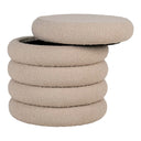 Lorea Bouclé Beige Side Stool