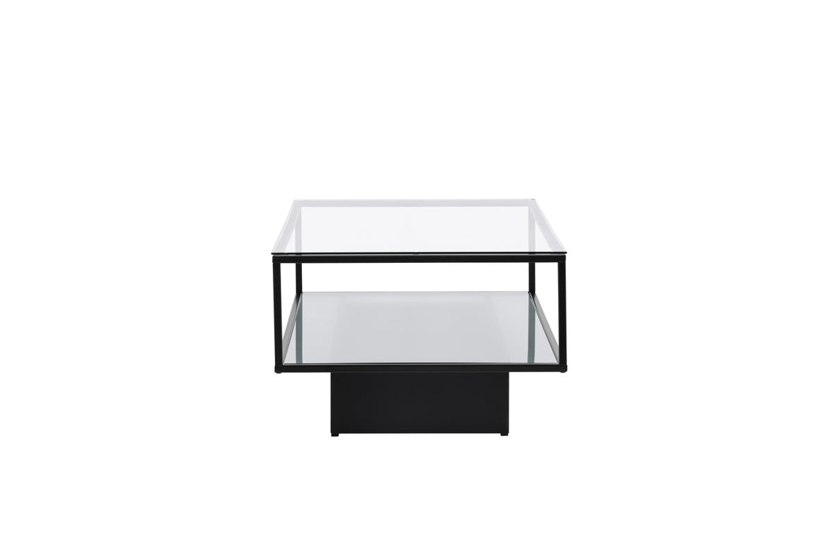Coffee Table Lanera - with Glass Surfaces and Steel Frame