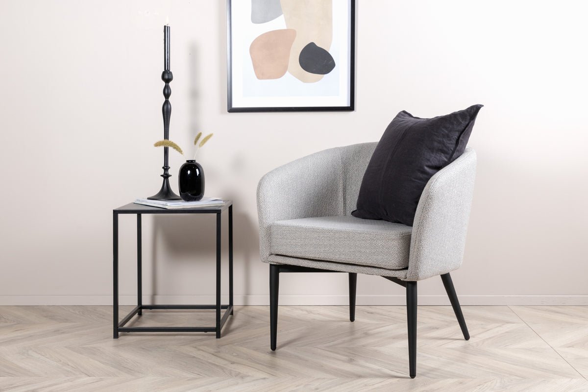 Fauteuil Katy - avec assise grise en polyester