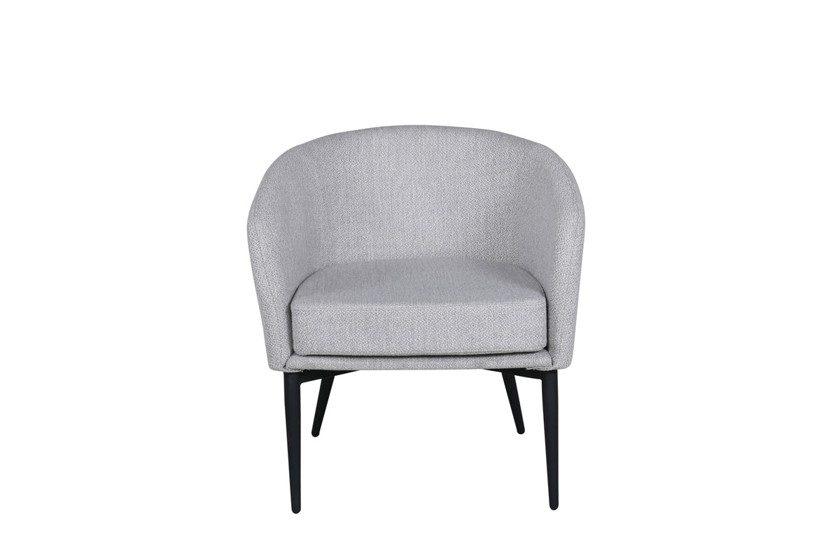 Fauteuil Katy - avec assise grise en polyester