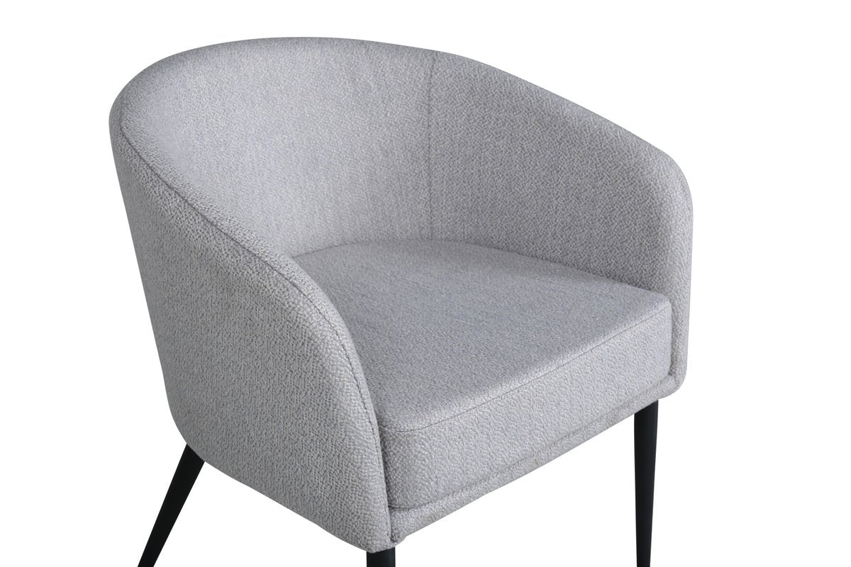 Fauteuil Katy - avec assise grise en polyester