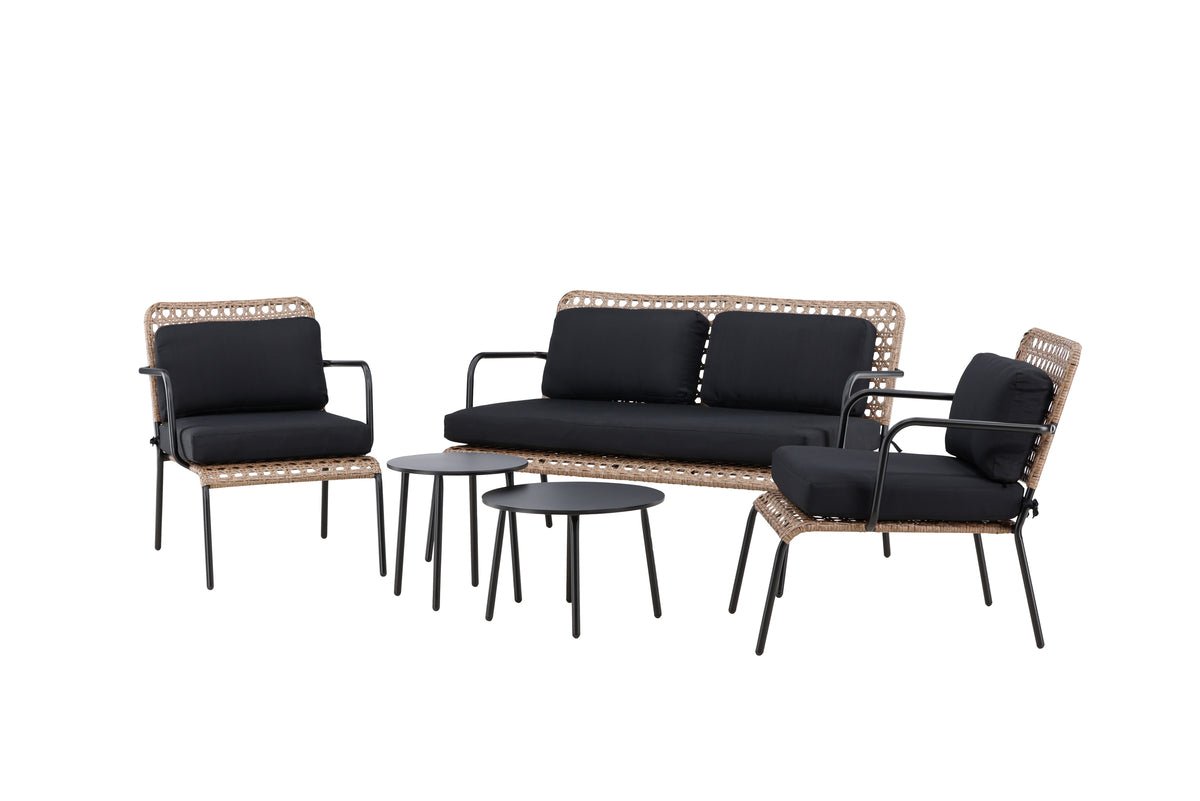 Loungeset Marocco - Rückenlehnen und Sitzflächen aus Naturrattan