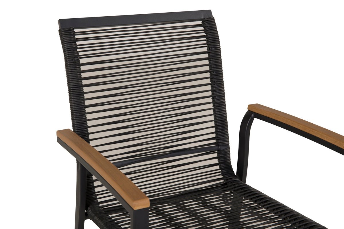 Ensemble de 2 chaises de jardin Denver en Métal/polyester