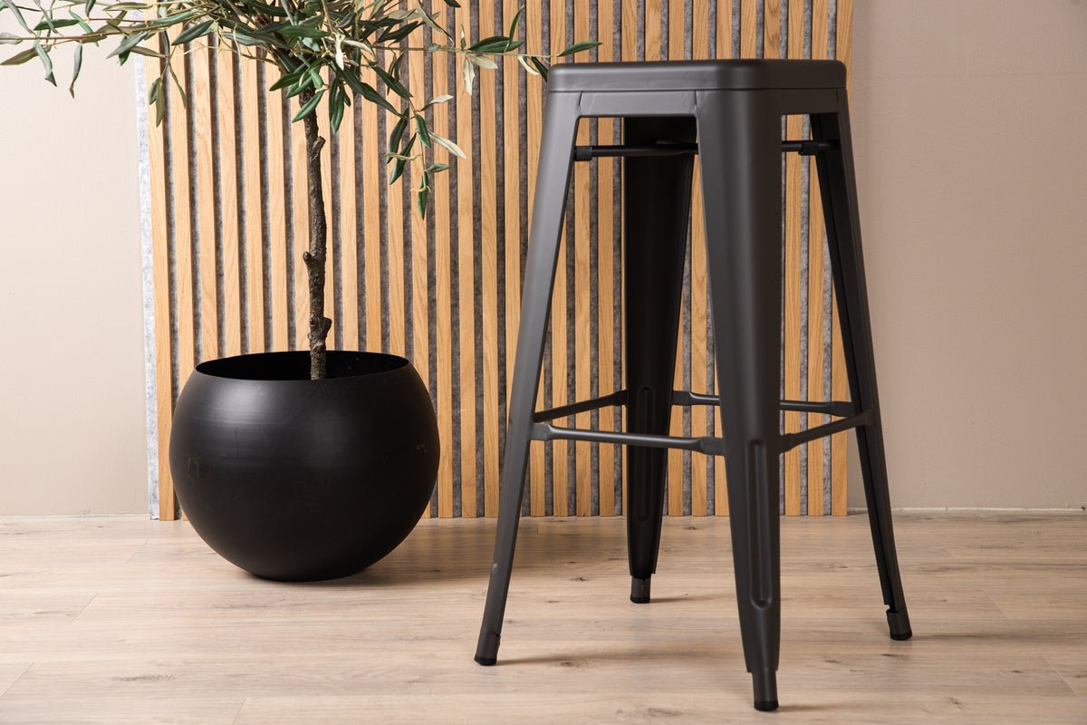 Set of 4 - Bar Stools Inzersdorf - Robust Steel in 2 Colors